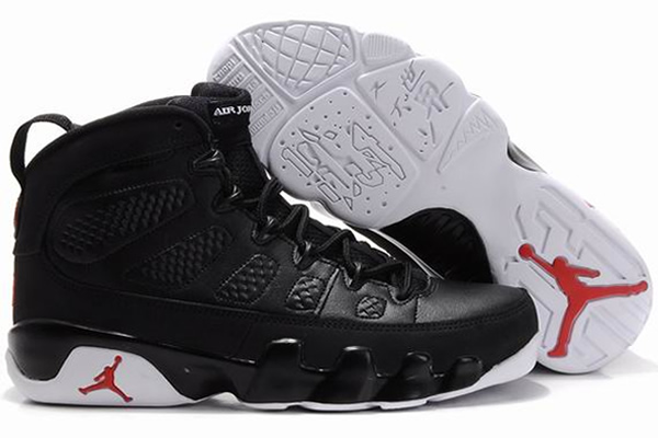 Jordan 9 Black/White/Red